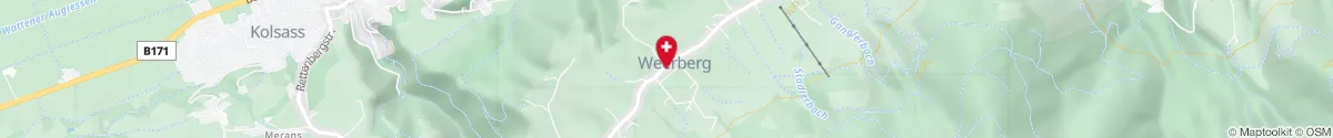 Map representation of the location for Apotheke Weerberg (Filialapotheke) in 6133 Weerberg